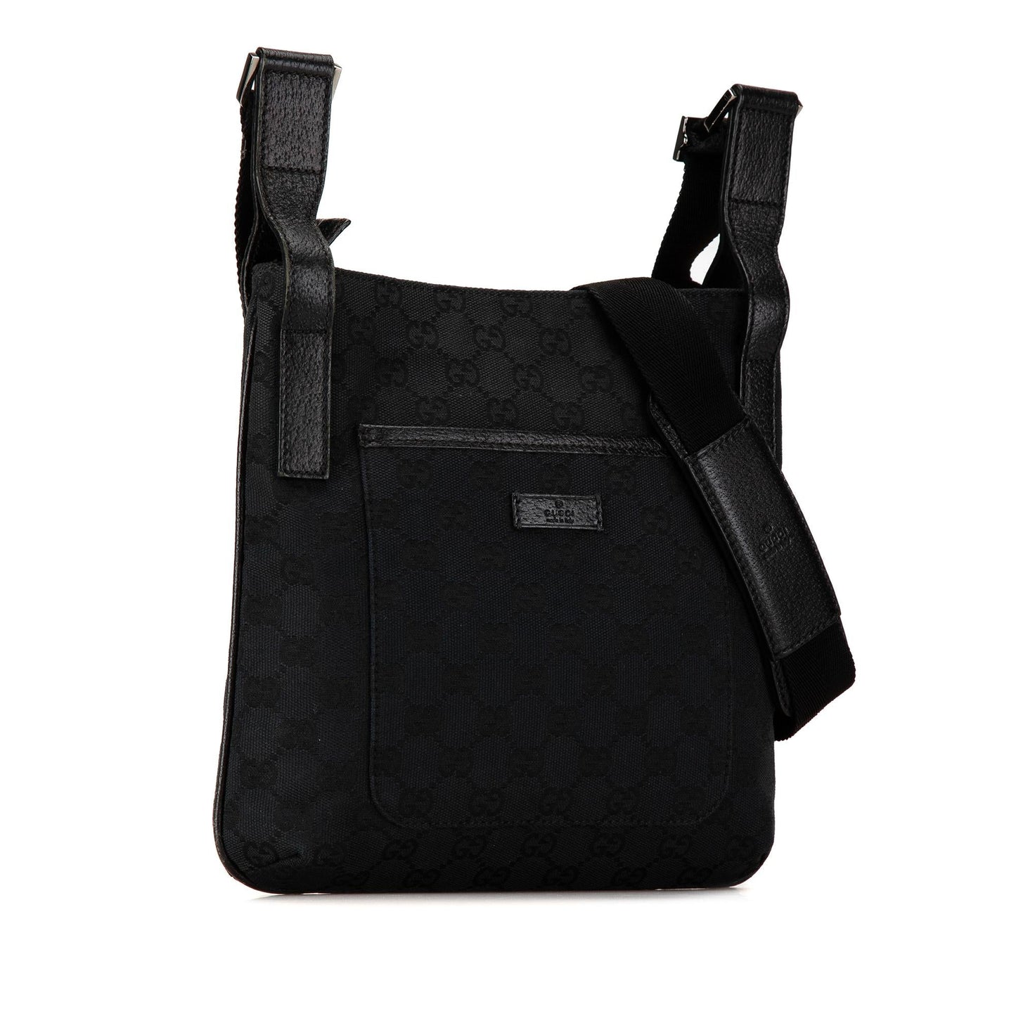 Gucci GG SHG-Z3iqoH Canvas Calf Black Crossbody Bag