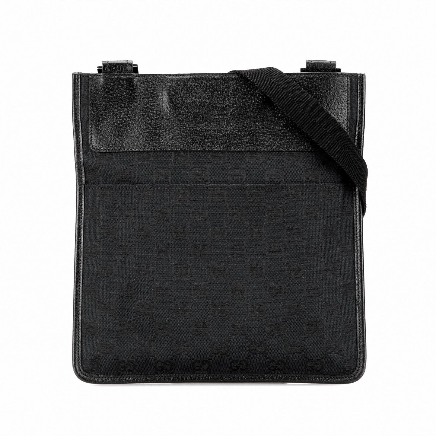Gucci GG SHG-o9jQ03 Canvas Calf Black Crossbody Bag