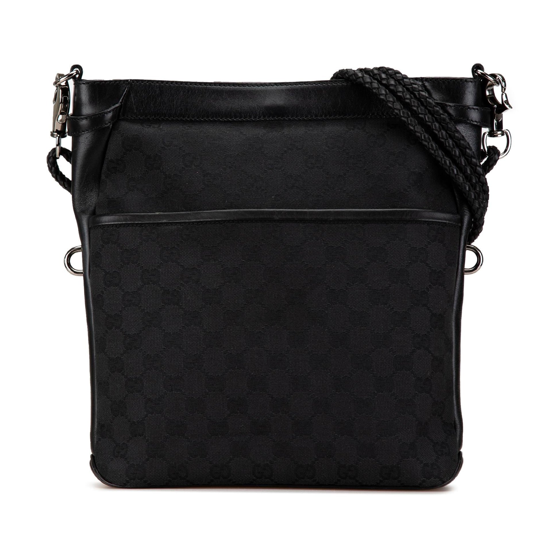 Gucci GG SHG-1BclAX Canvas Calf Black Crossbody Bag