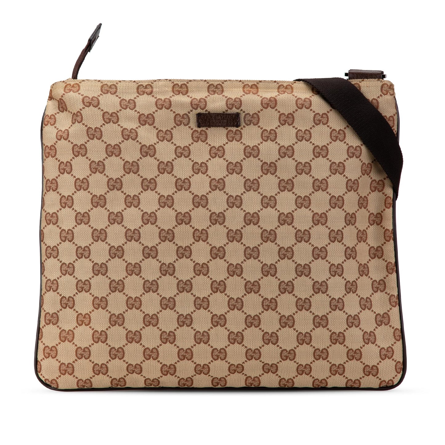 Gucci GG SHG-7rzqMl Canvas Calf Brown Crossbody Bag