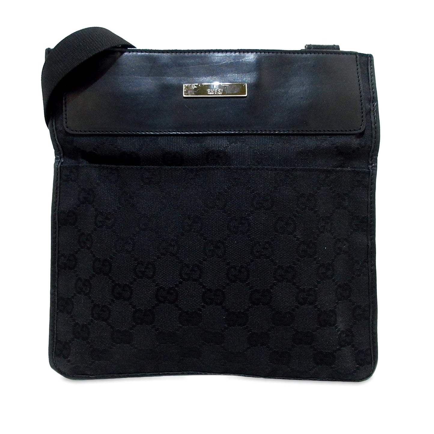 Gucci GG SHG-Q18JcJ Canvas Black Crossbody Bag