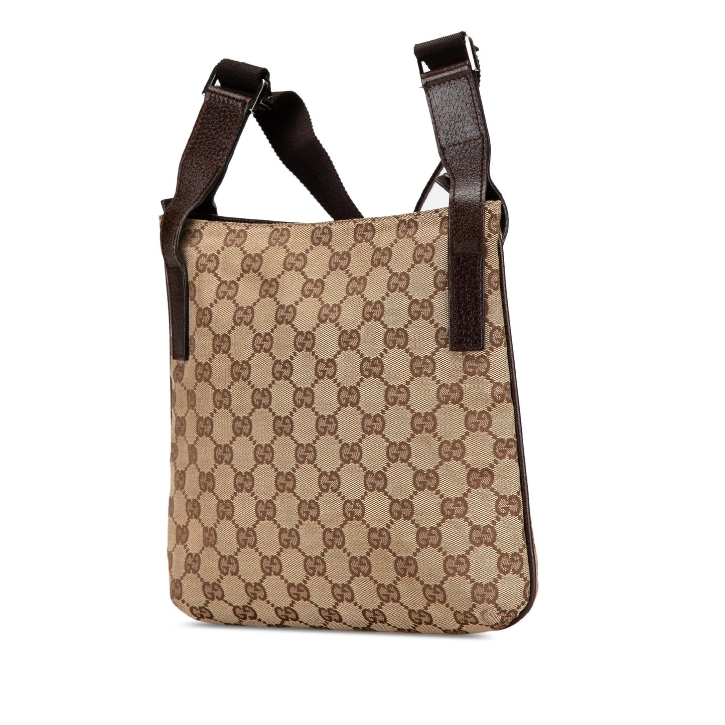 Gucci GG SHG-U0REPR Canvas Calf Brown Crossbody Bag