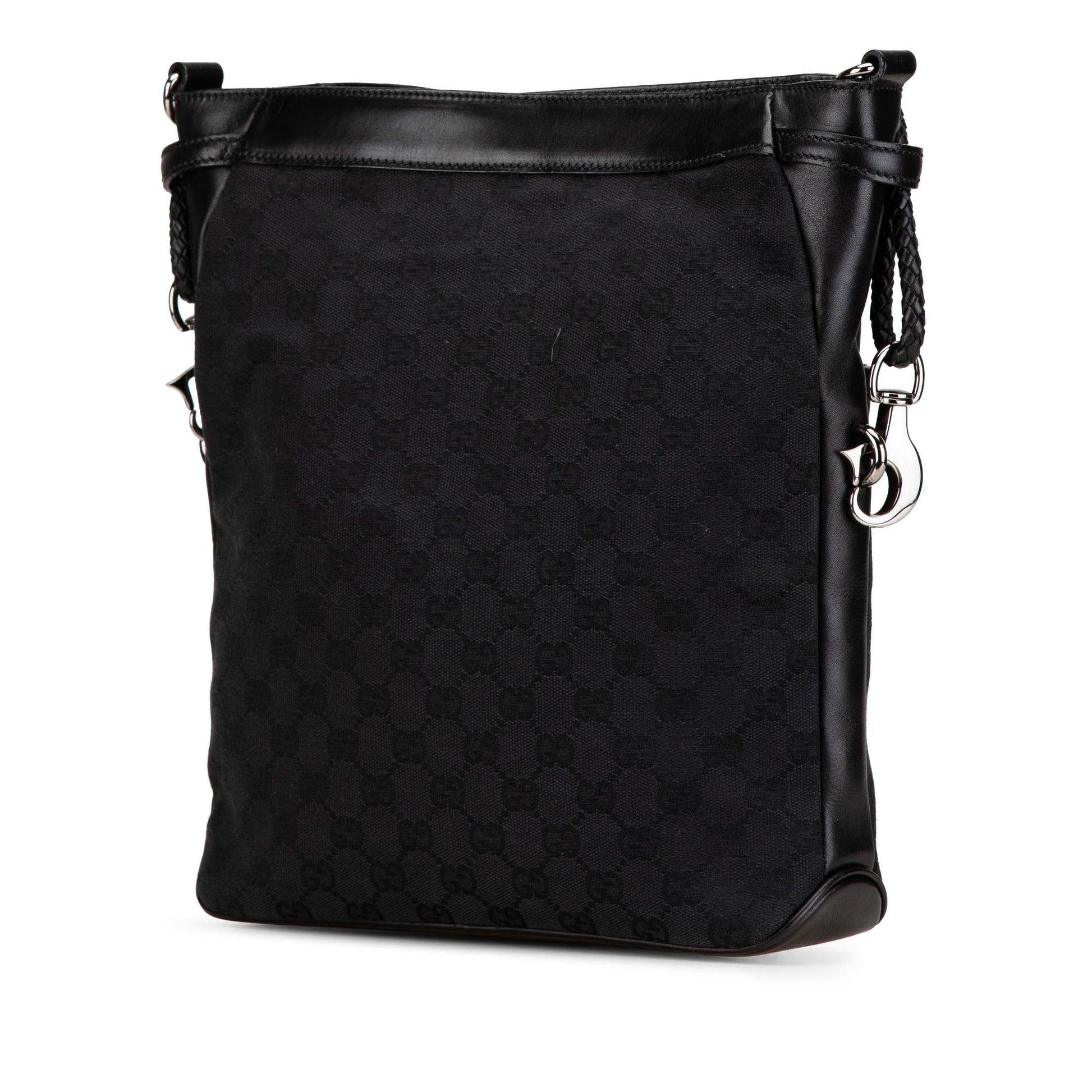 Gucci GG Canvas Black Crossbody Bag Shg J4Vmad