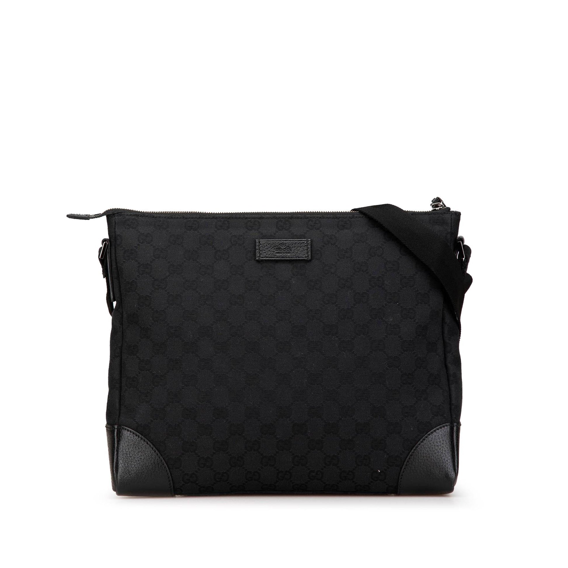 Gucci GG Canvas Calf Black Crossbody Bag Crossbody 1