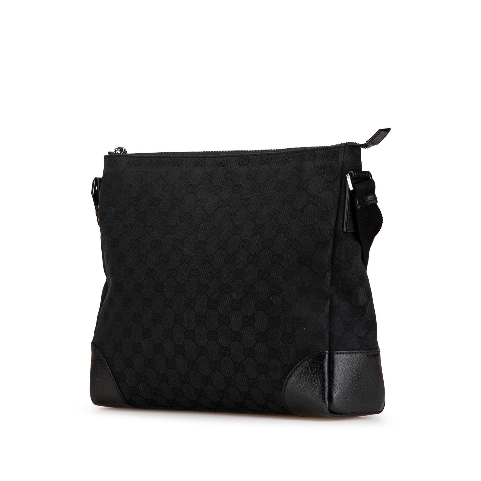 Gucci GG Canvas Calf Black Crossbody Bag Crossbody 1