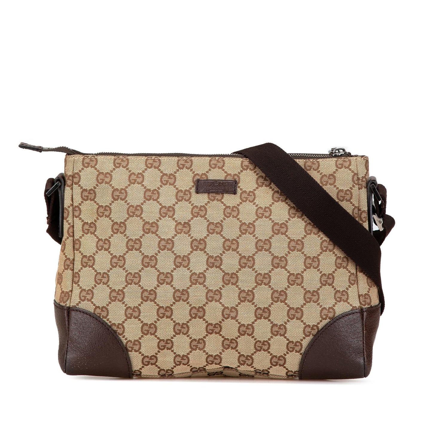 Gucci GG Canvas Calf Brown Crossbody Bag Crossbody 5