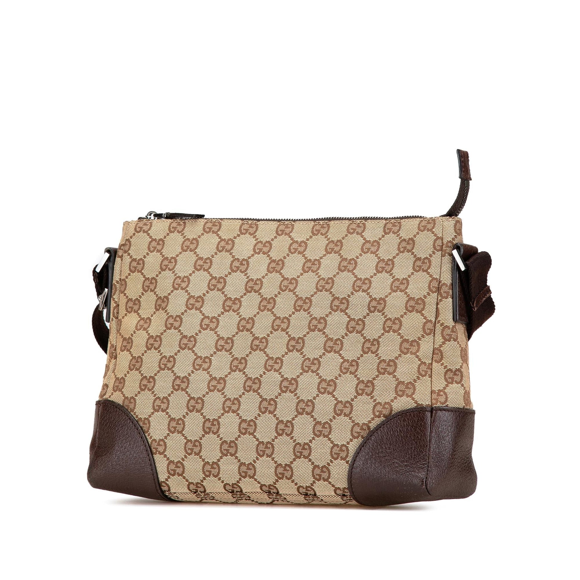 Gucci GG Canvas Calf Brown Crossbody Bag Crossbody 5