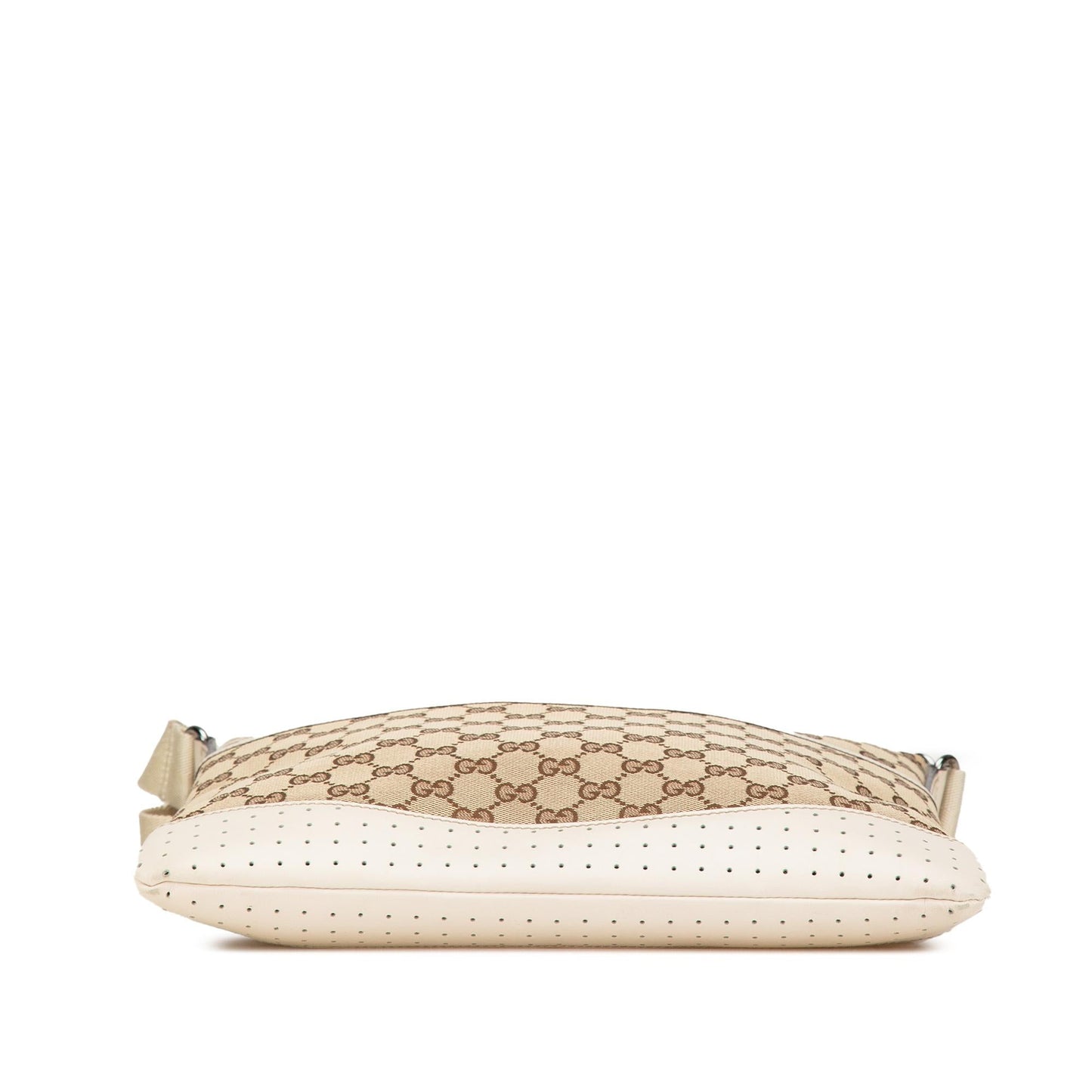 Gucci GG Canvas Calf White Brown Crossbody Bag Crossbody 6