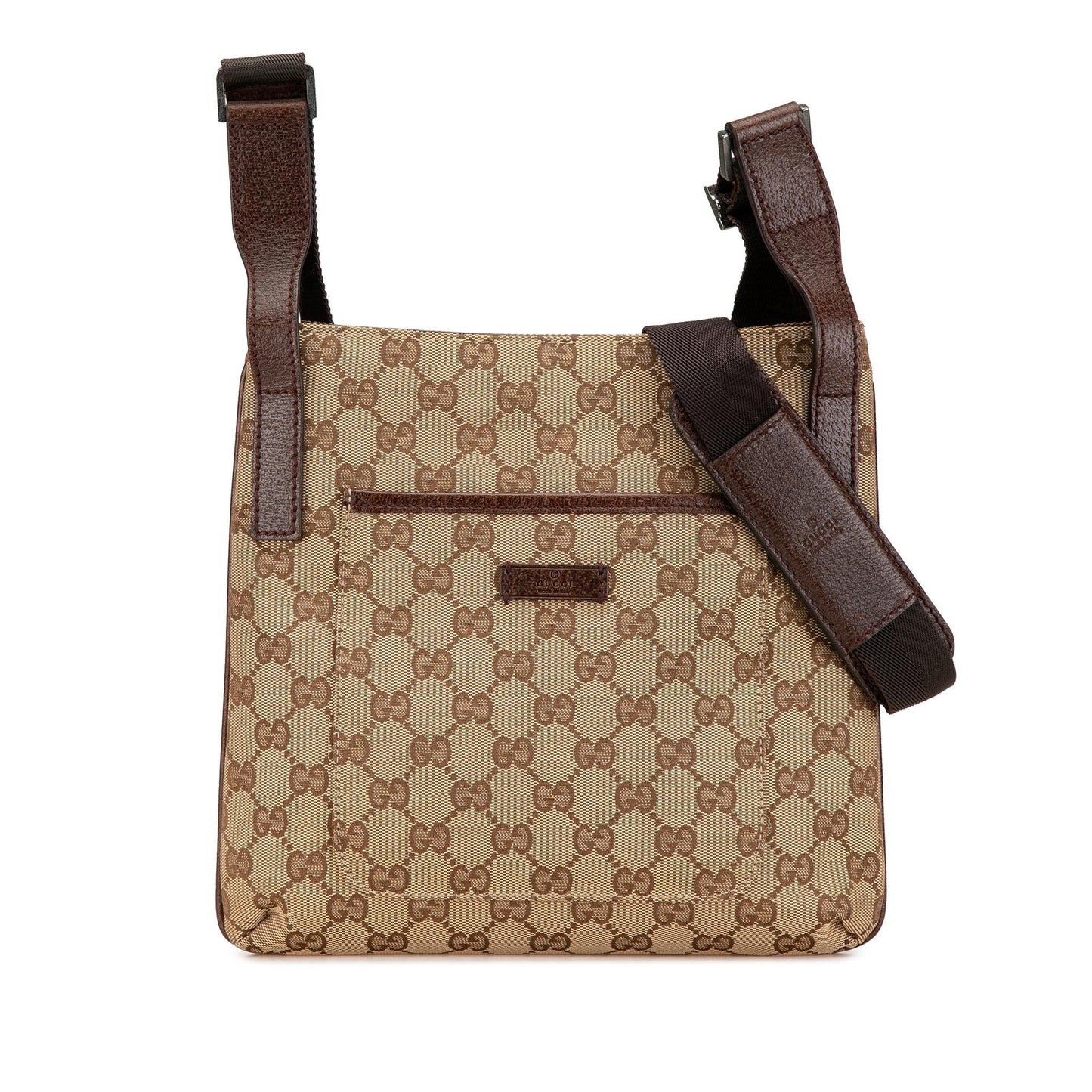 Gucci GG Canvas Calf Brown Crossbody Bag Crossbody 7