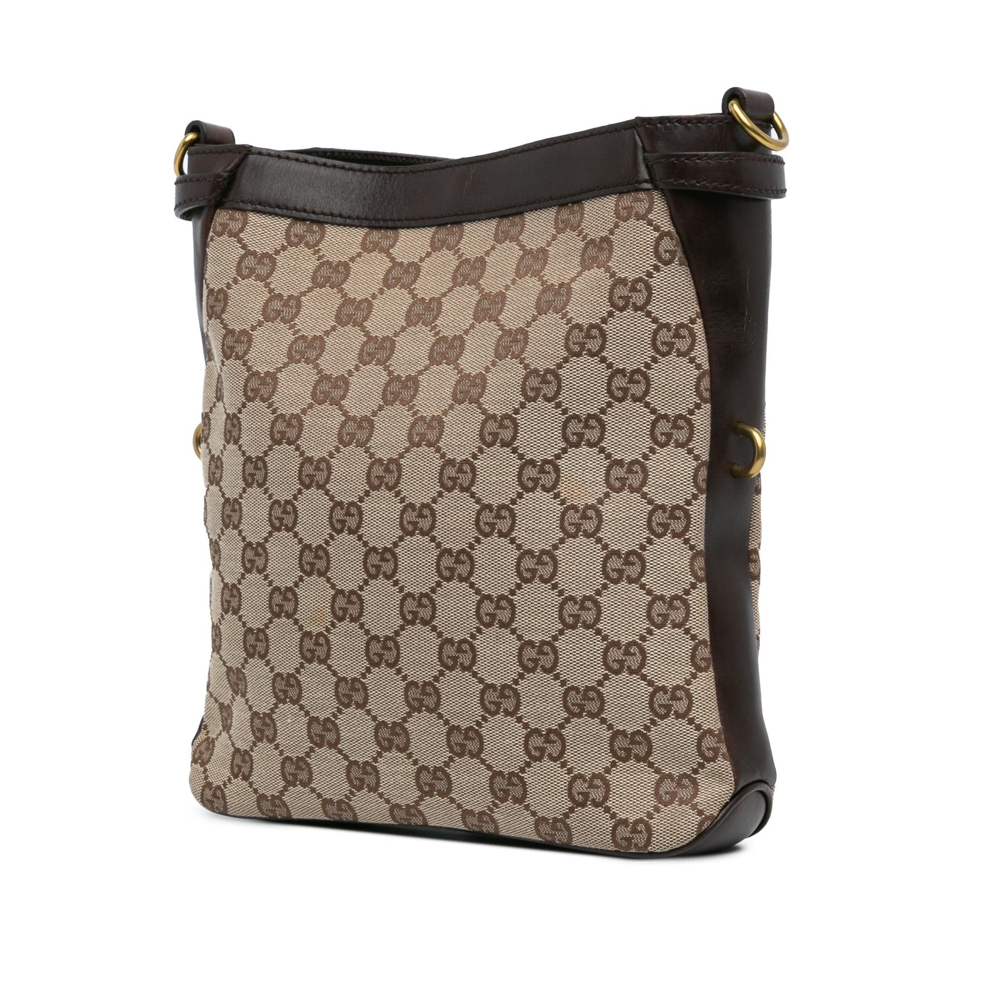 Gucci GG Canvas Calf Brown Crossbody Bag Crossbody 8