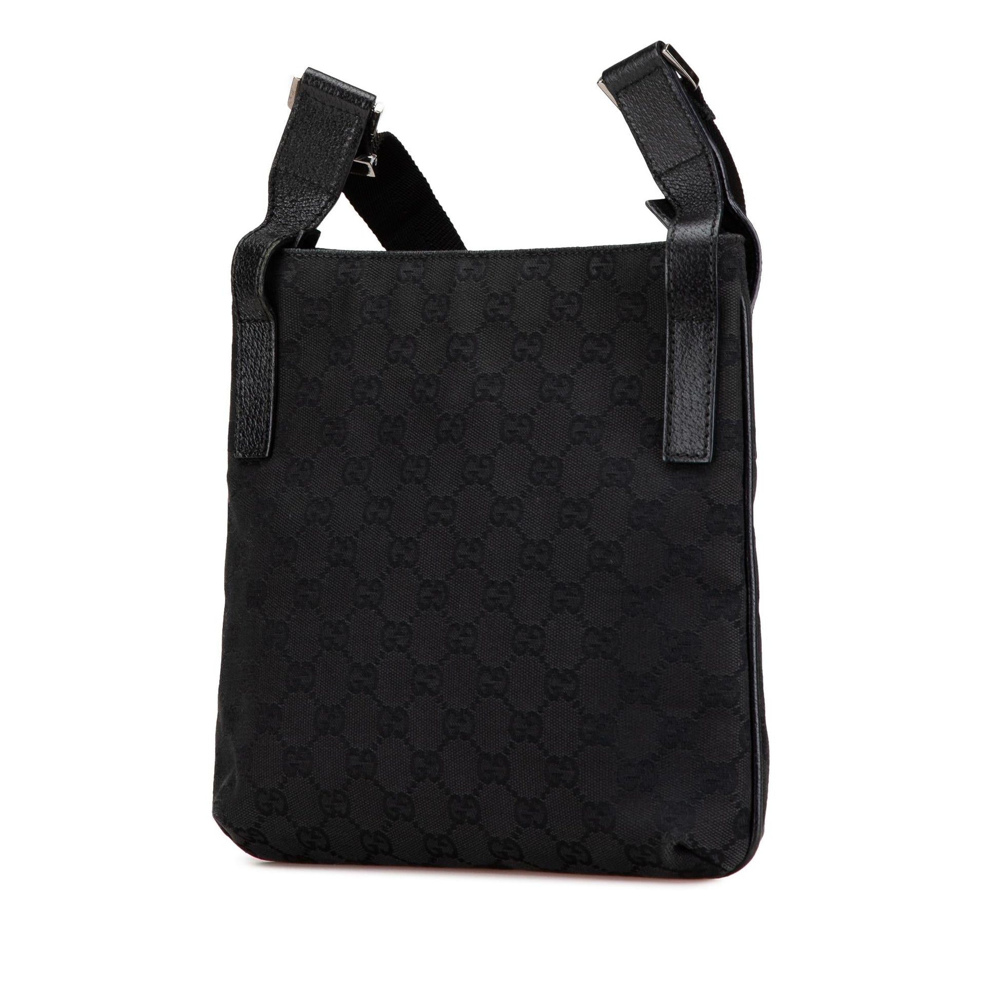 Gucci GG Canvas Calf Black Crossbody Bag Crossbody 10