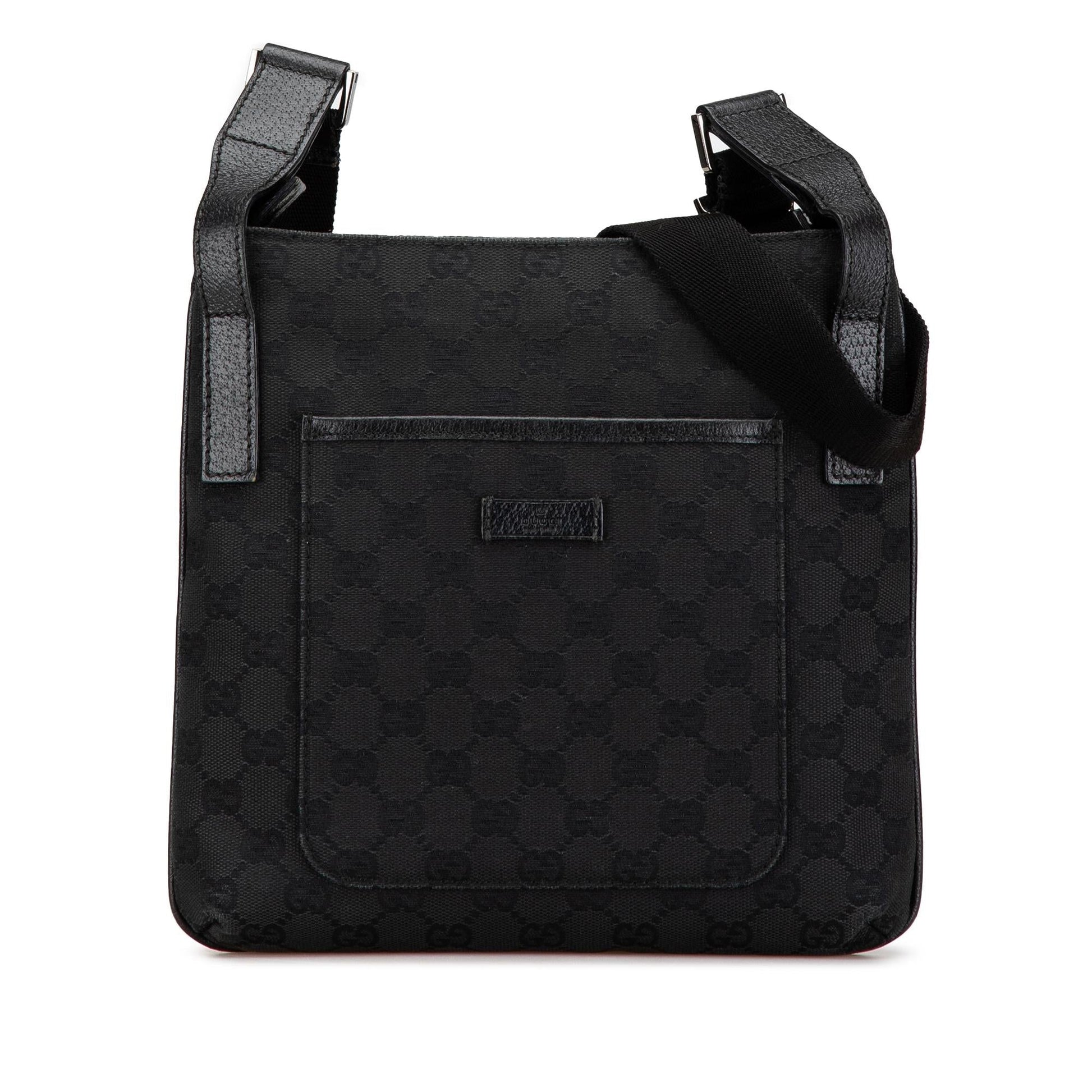 Gucci GG Canvas Calf Black Crossbody Bag Crossbody 13