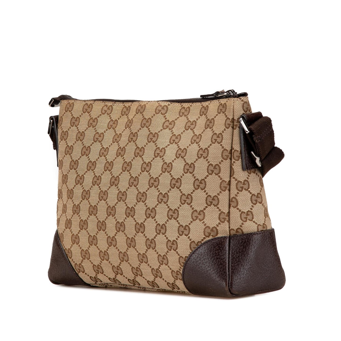 Gucci GG Canvas Calf Brown Crossbody Bag Crossbody 16