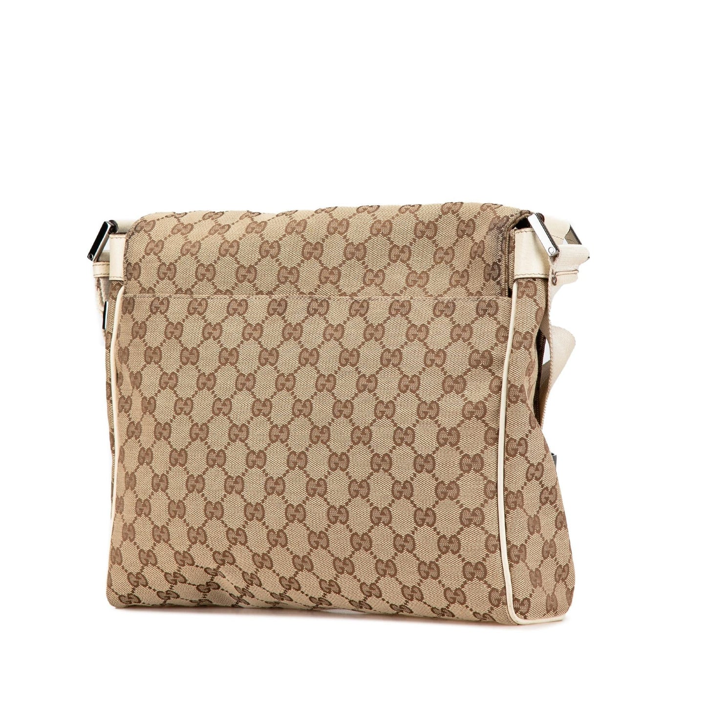 Gucci GG Canvas Calf White Brown Crossbody Bag Crossbody 17
