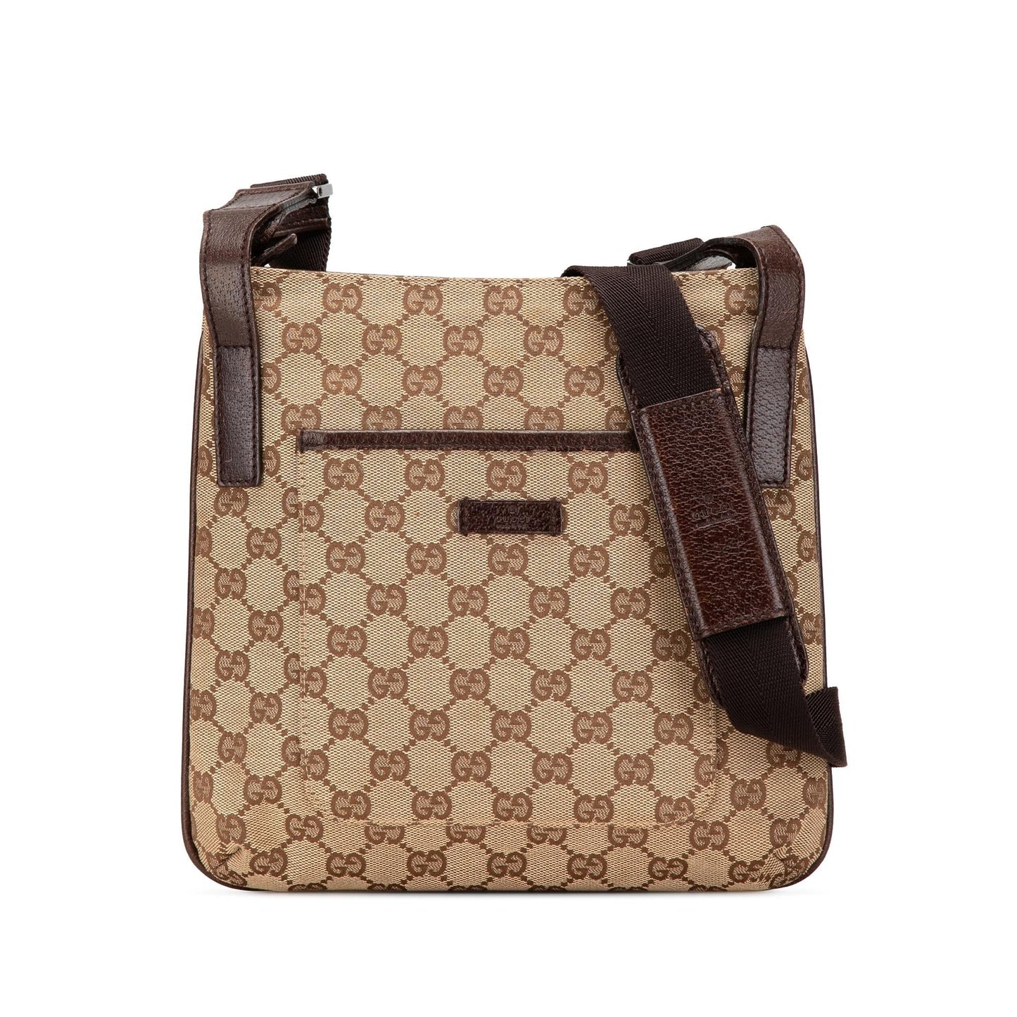 Gucci GG Canvas Calf Brown Crossbody Bag Crossbody 18