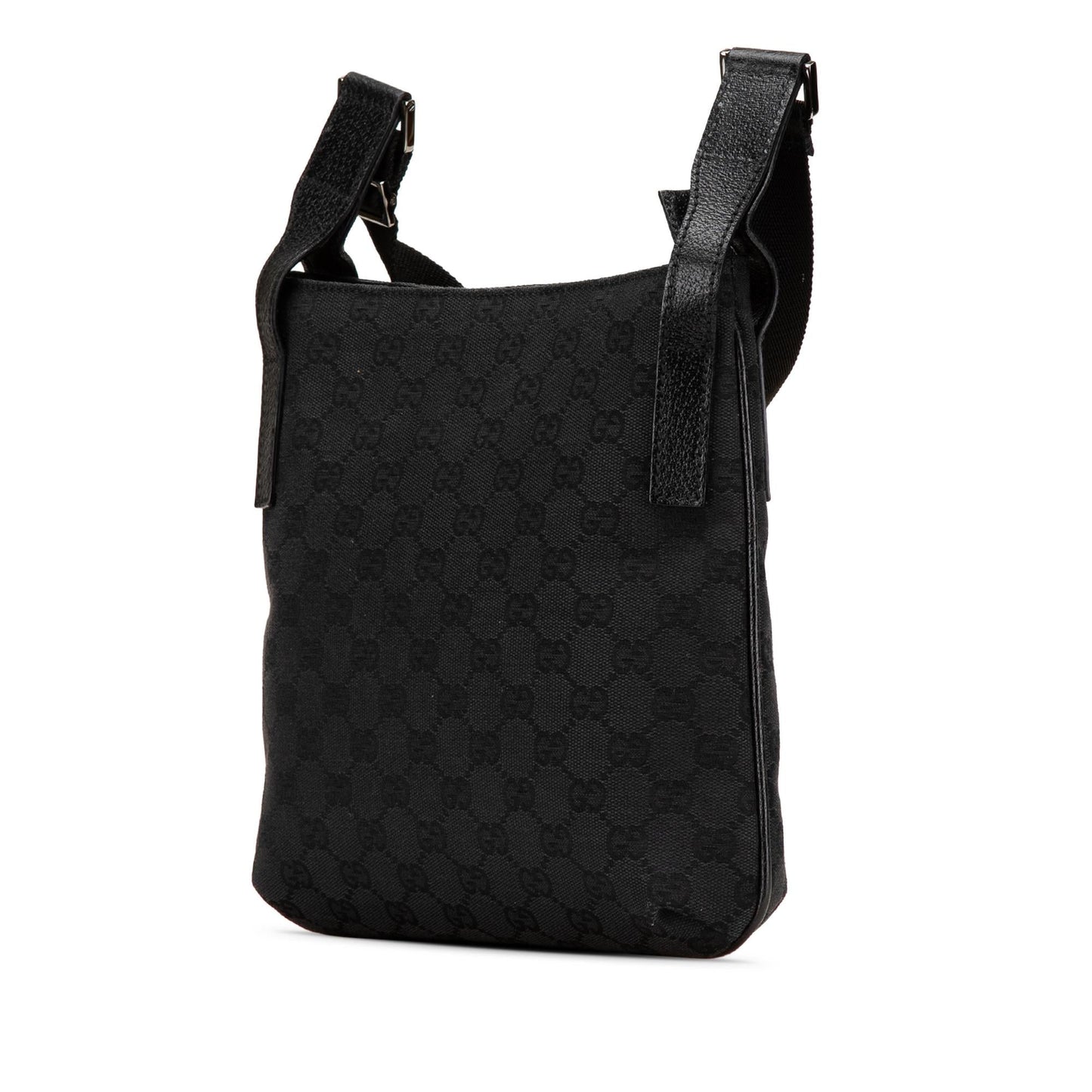 Gucci GG Canvas Calf Black Crossbody Bag Crossbody 20