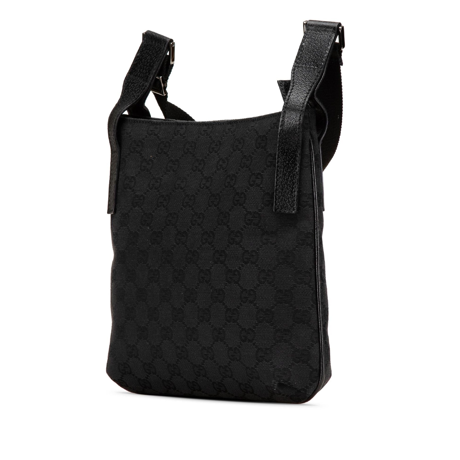 Gucci GG Canvas Calf Black Crossbody Bag Crossbody 20