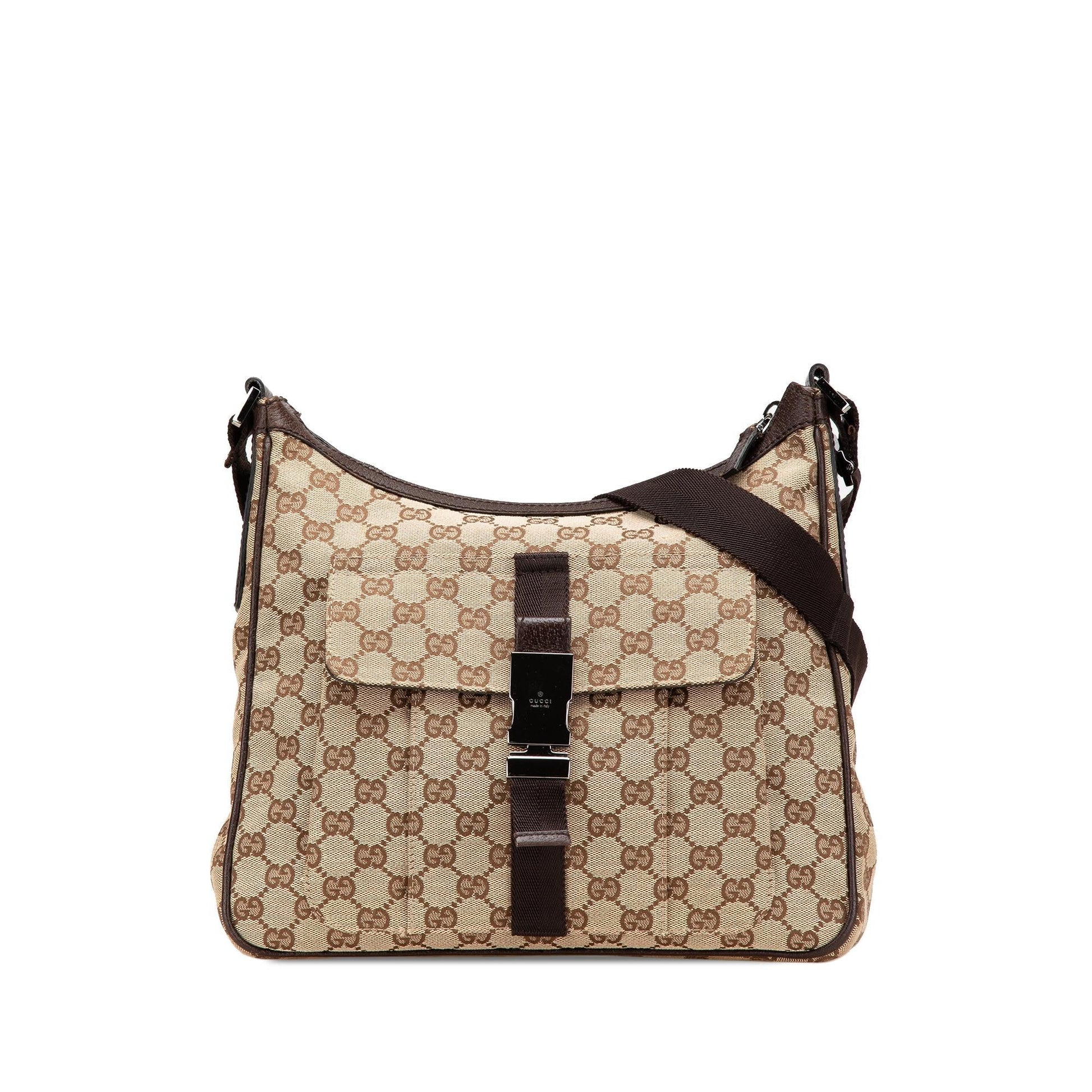 Gucci GG Canvas Calf Brown Crossbody Bag Crossbody 29