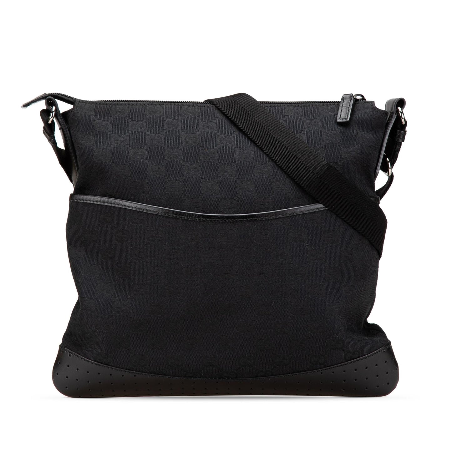 Gucci GG Canvas Calf Black Crossbody Bag