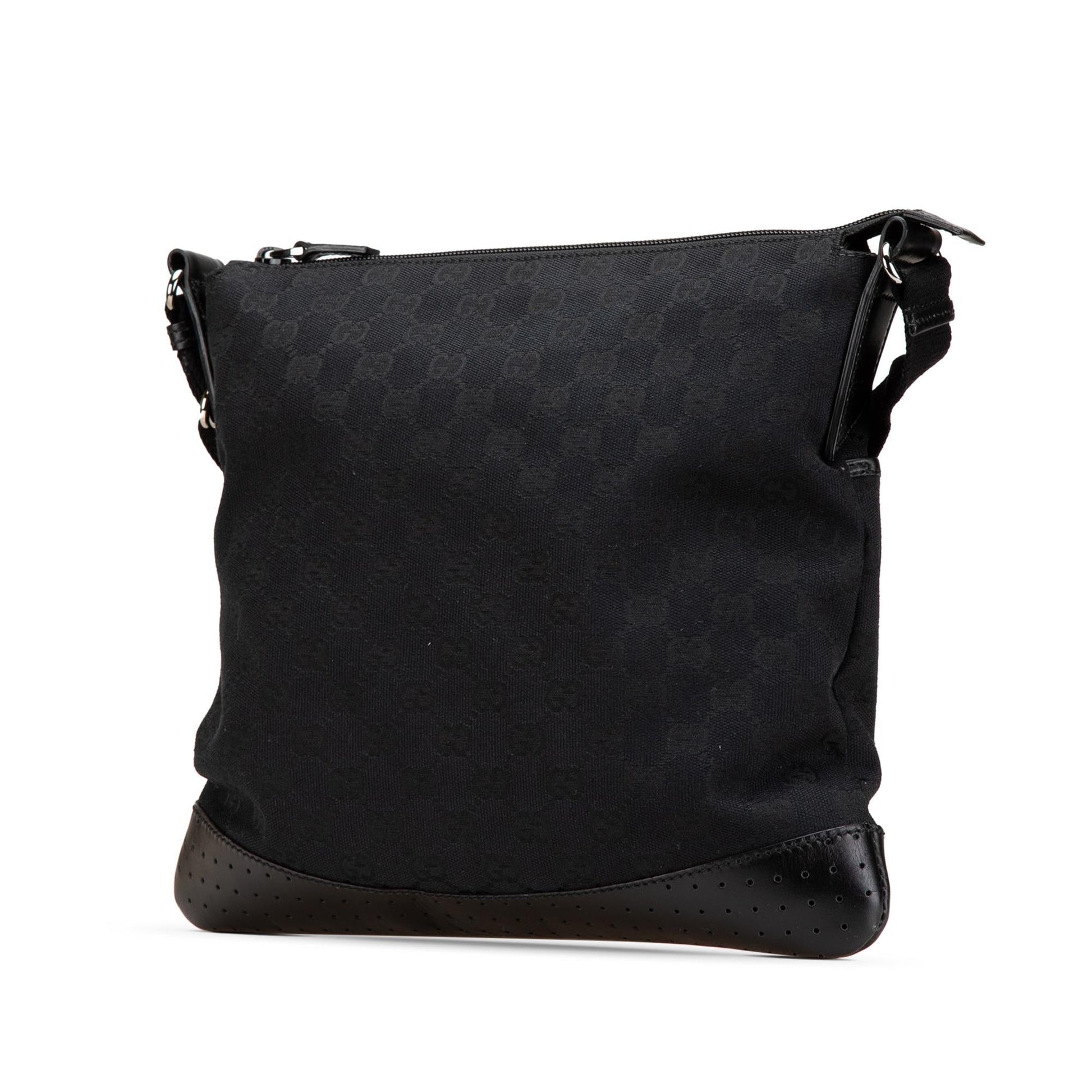 Gucci GG Canvas Calf Black Crossbody Bag