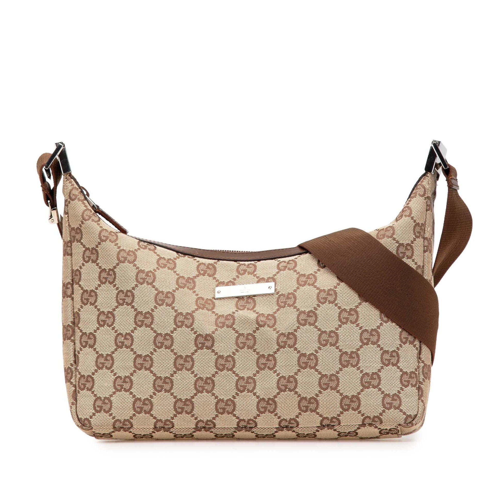 Gucci GG Canvas Calf Brown Crossbody Bag Crossbody 32