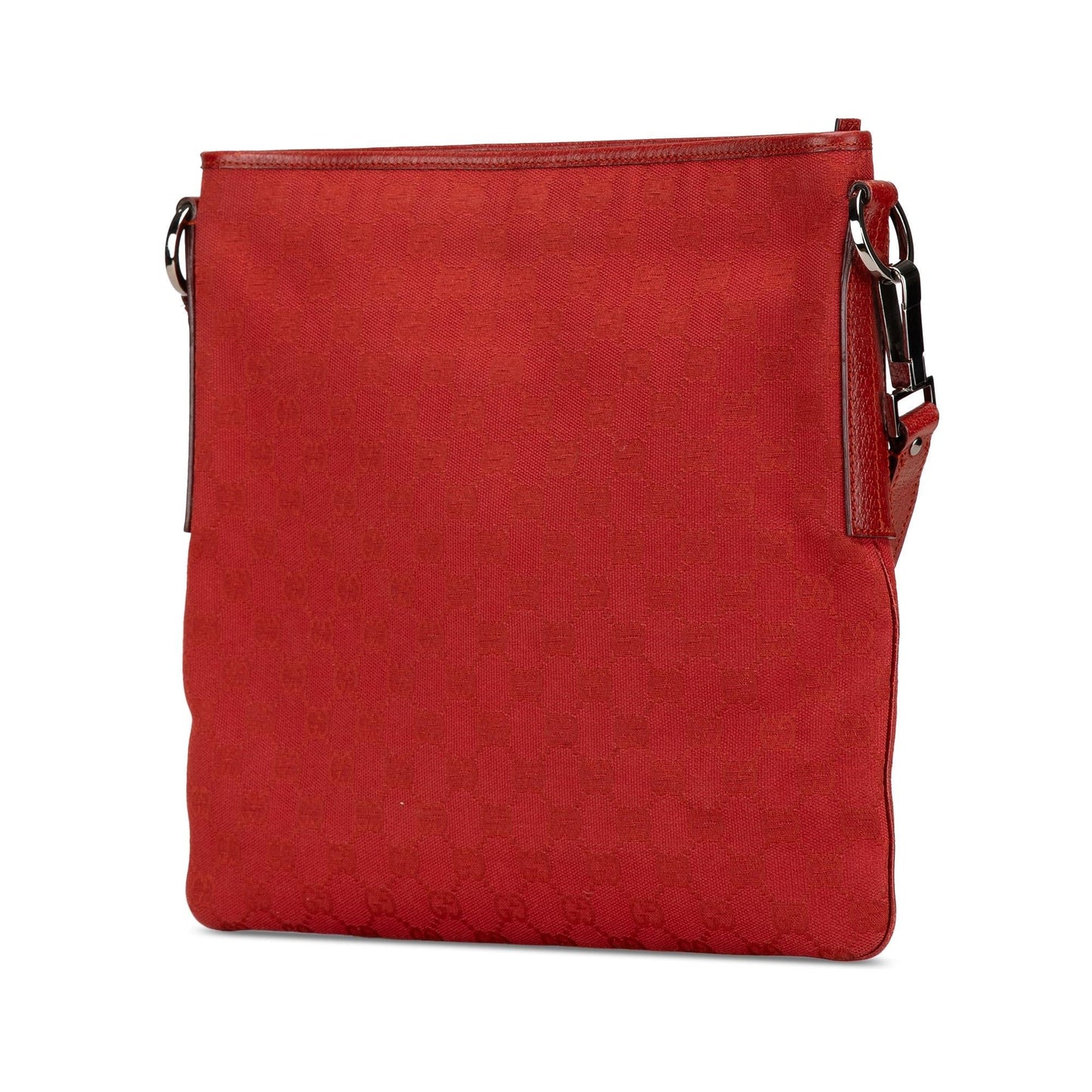 Gucci GG Canvas Calf Red Crossbody Bag