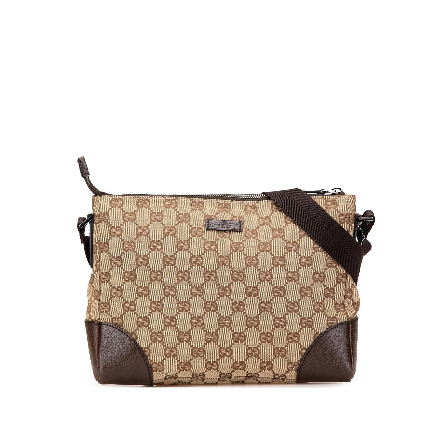 Gucci GG Canvas Calf Brown Crossbody Bag Crossbody 38