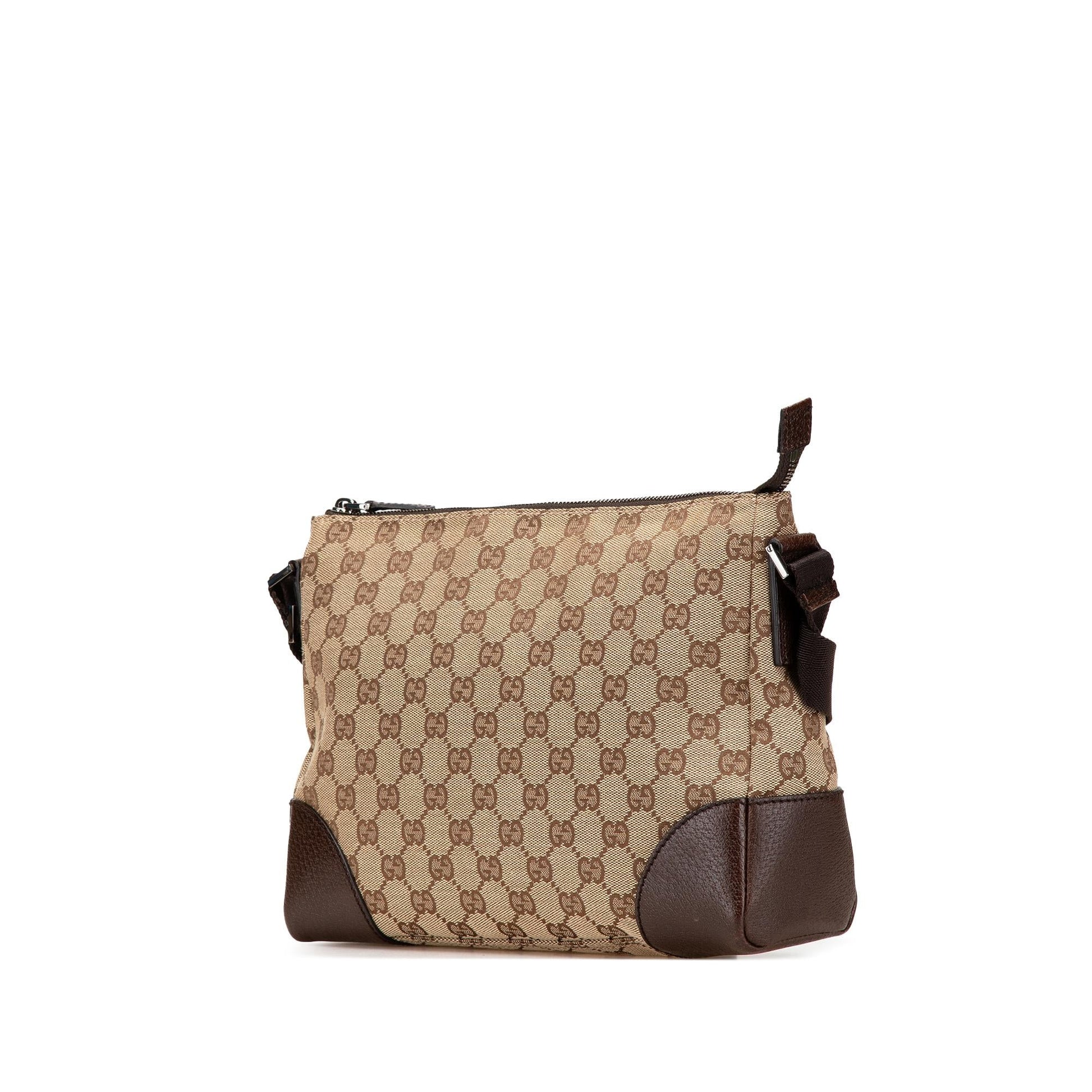 Gucci GG Canvas Calf Brown Crossbody Bag Crossbody 38