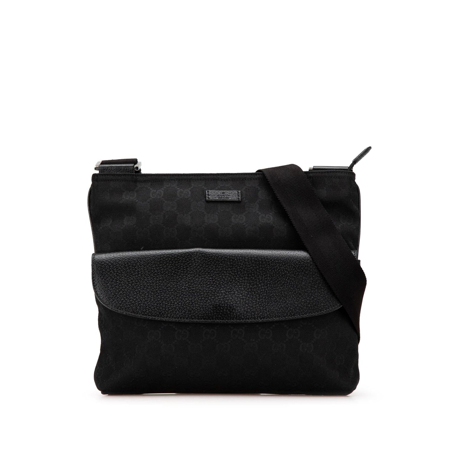 Gucci GG Canvas Calf Black Crossbody Bag Crossbody 42