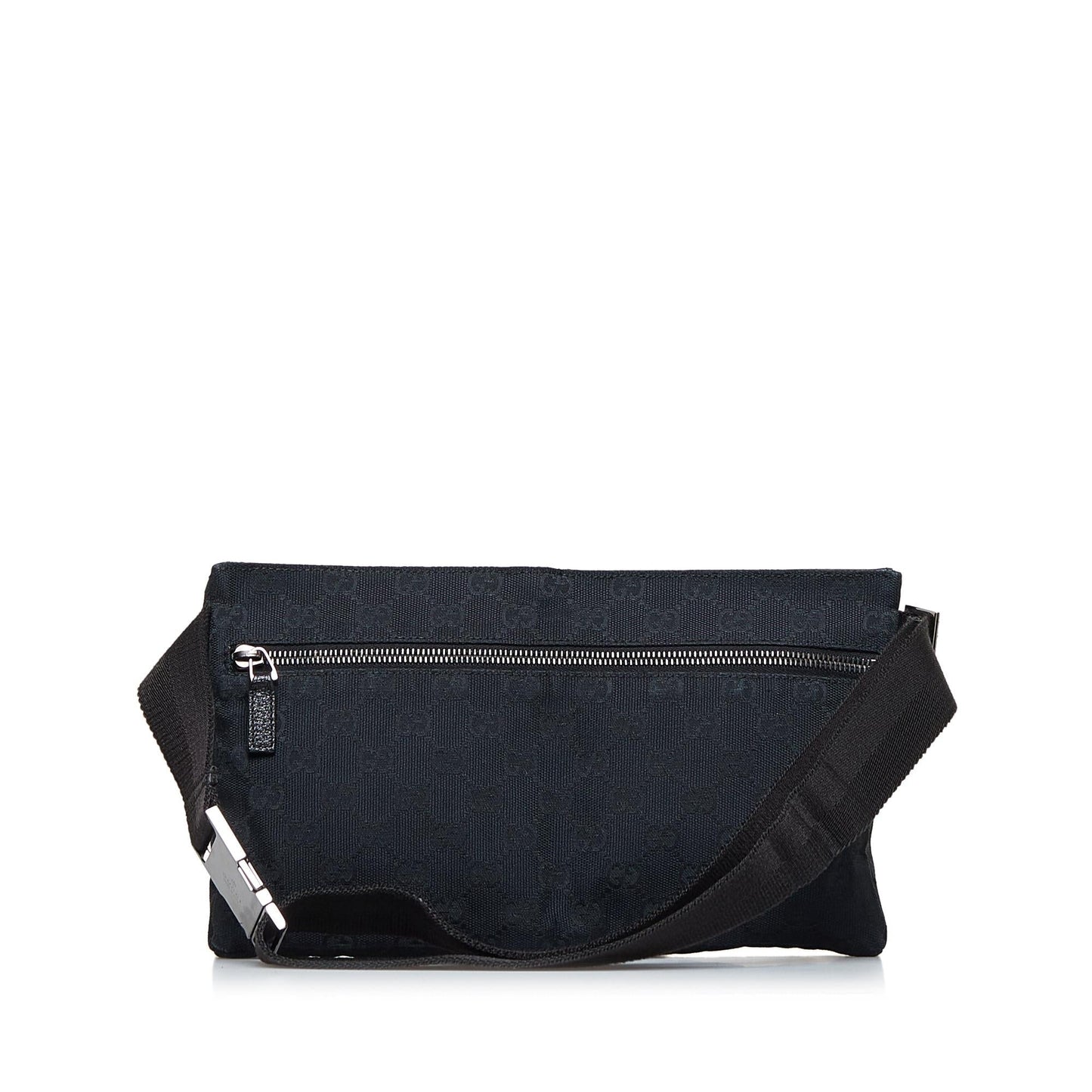 Gucci GG Double Pocket Belt SHG-jTXA2O Canvas Black Accessory