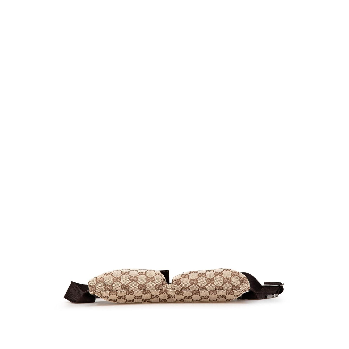 Gucci GG Double Pocket Belt Canvas Calf Brown Accessory Bag 1