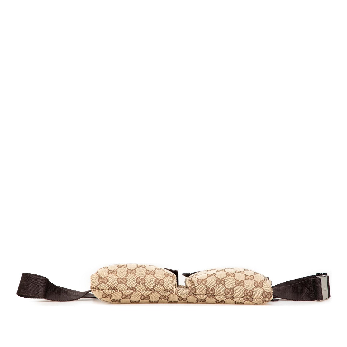 Gucci GG Double Pocket Belt Canvas Brown Accessory