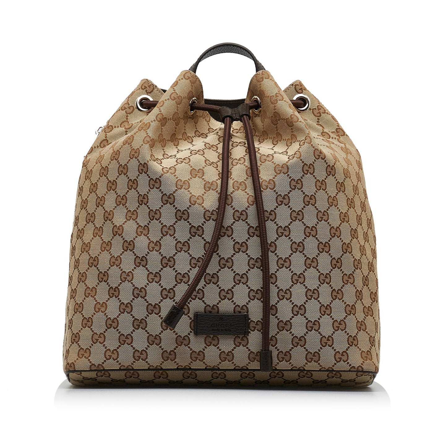 Gucci GG Drawstring Backpack SHG-TBk0T0 Canvas Brown Jewelry