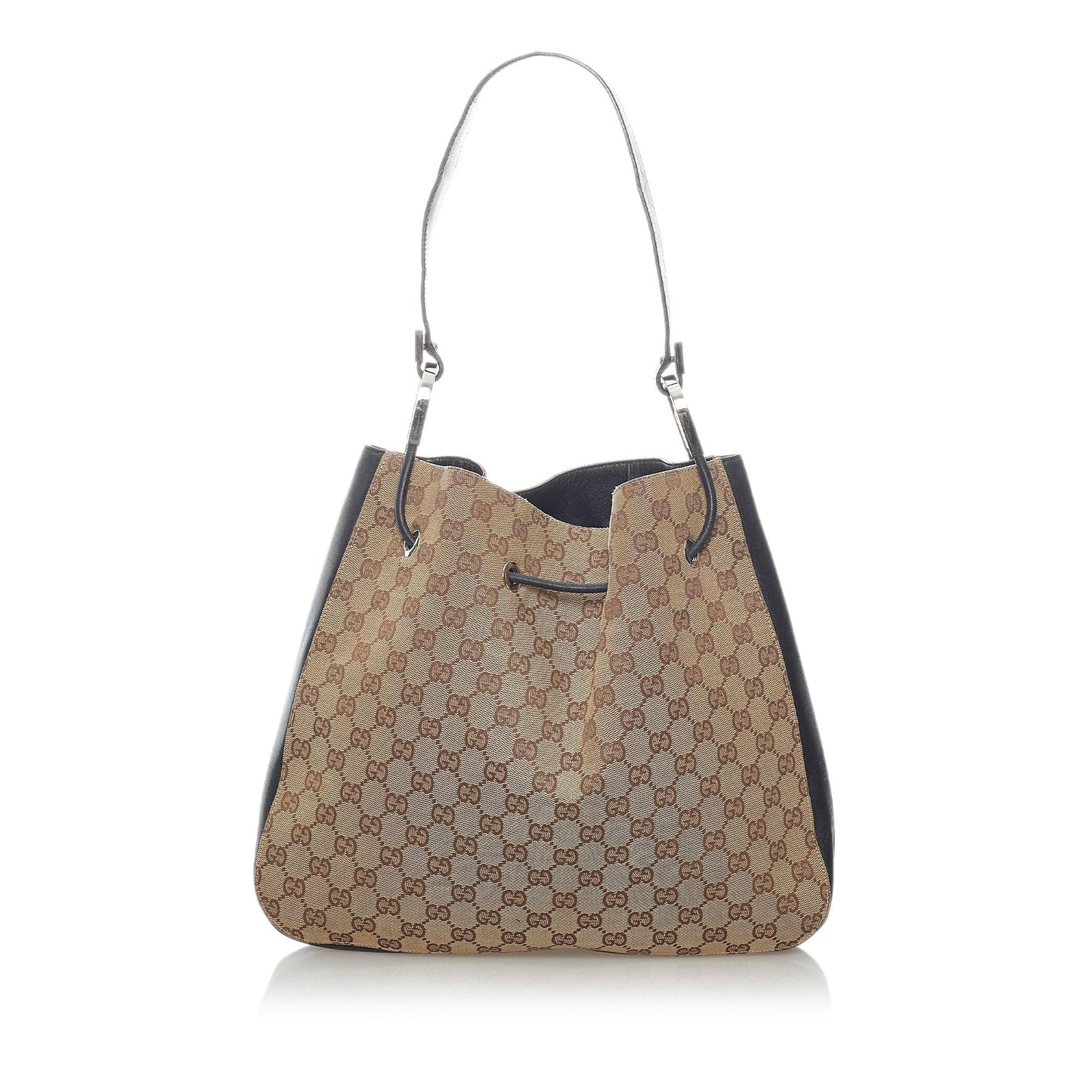 Gucci GG Drawstring SHG Canvas Brown Jewelry