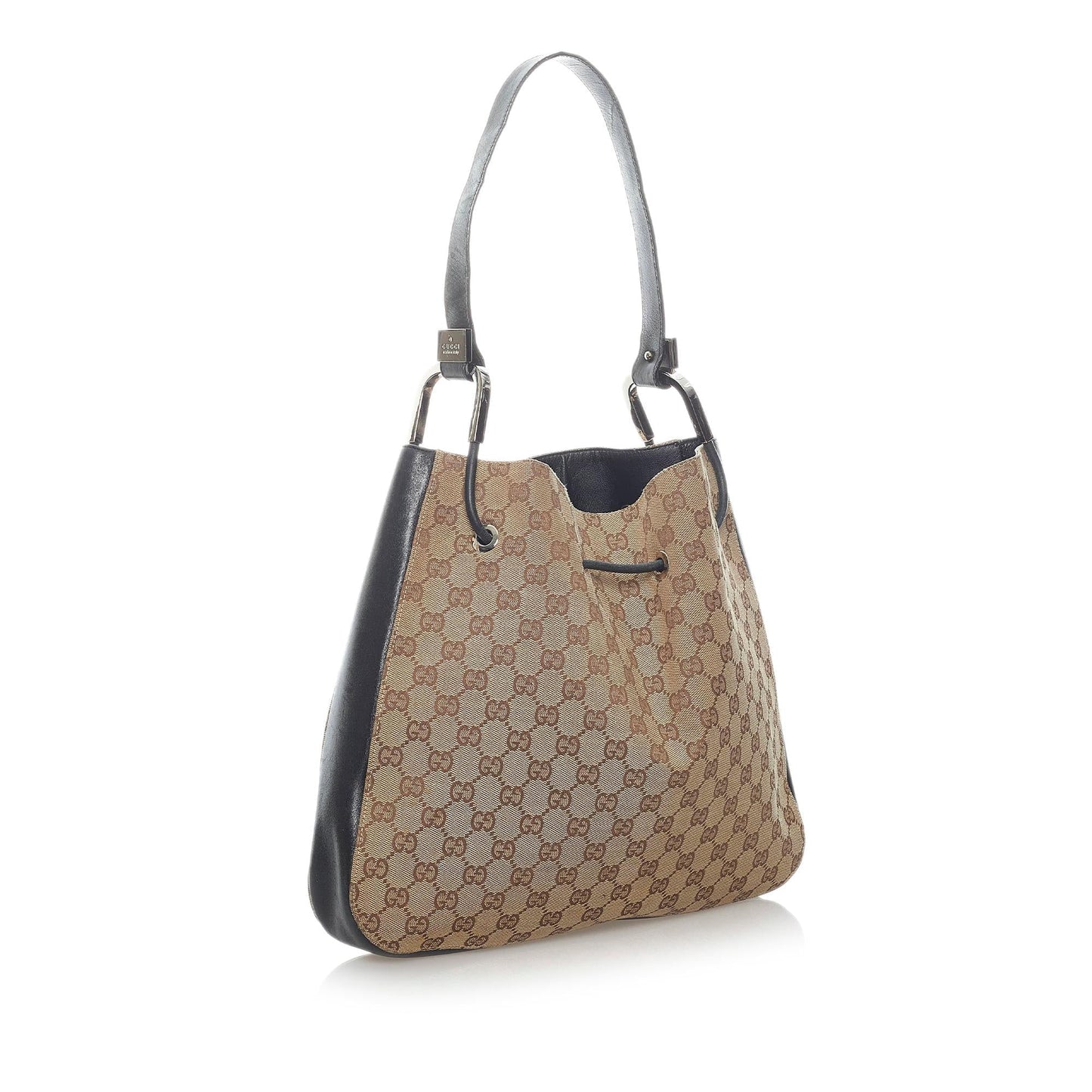 Gucci GG Drawstring SHG Canvas Brown Jewelry
