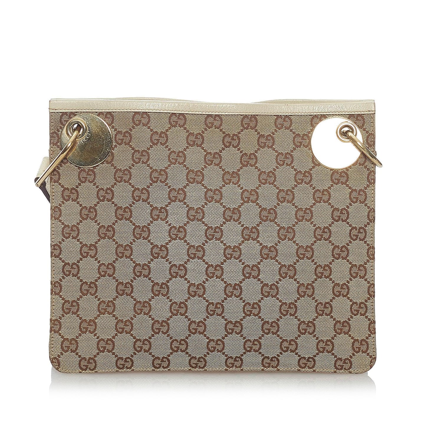 Gucci GG Eclipse SHG Canvas White Brown Crossbody Bag 3