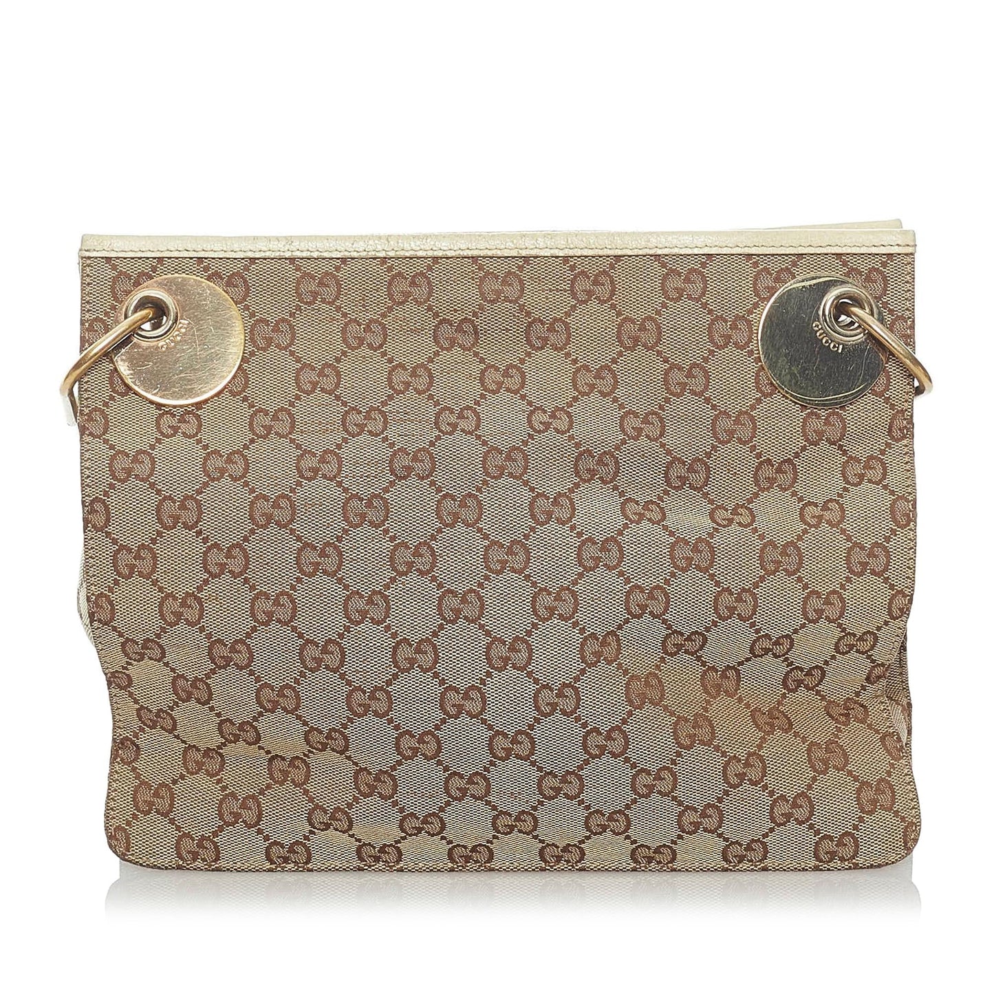 Gucci GG Eclipse SHG Canvas White Brown Crossbody Bag 4