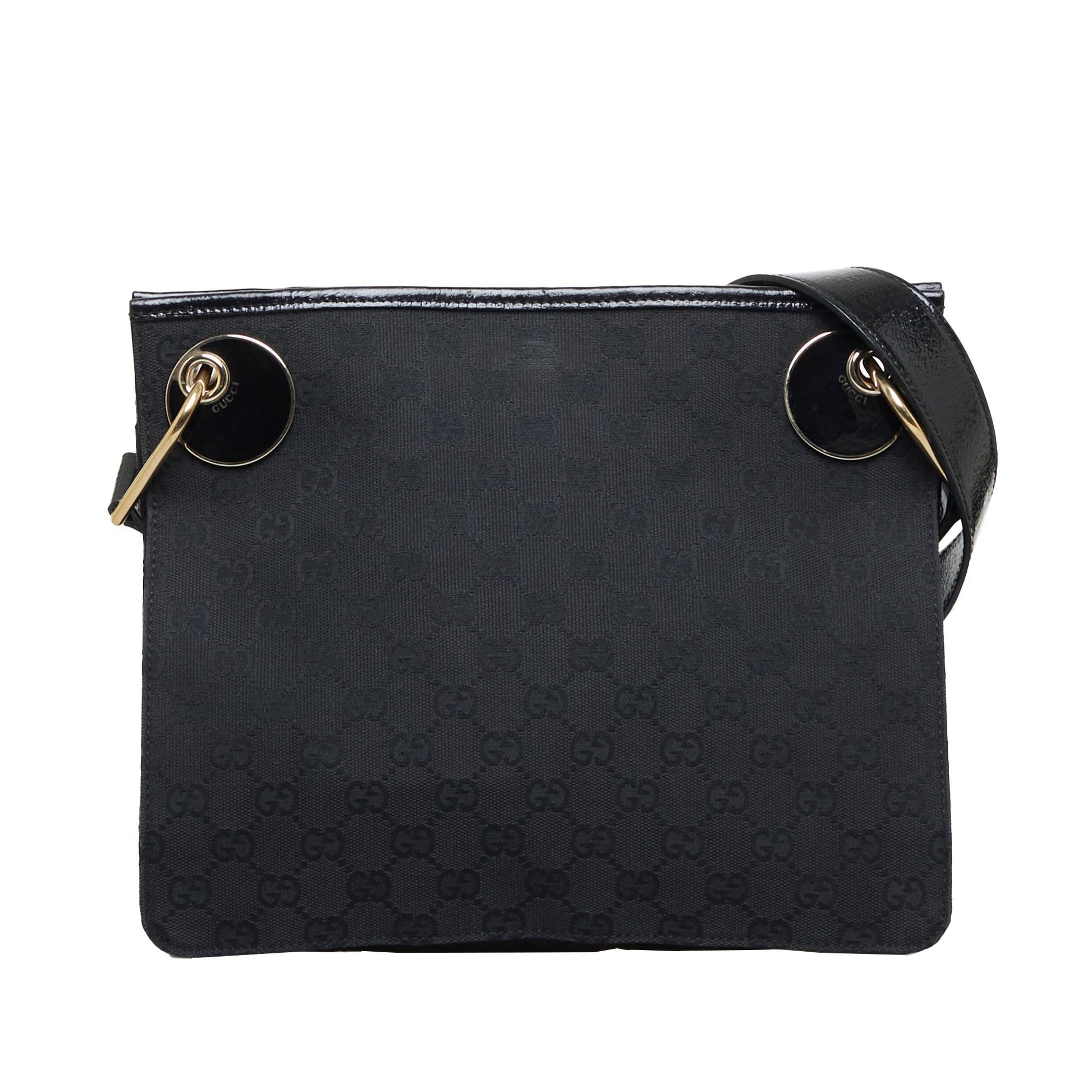 Gucci GG Eclipse SHG-CBEDQi Canvas Calf Black Crossbody Bag