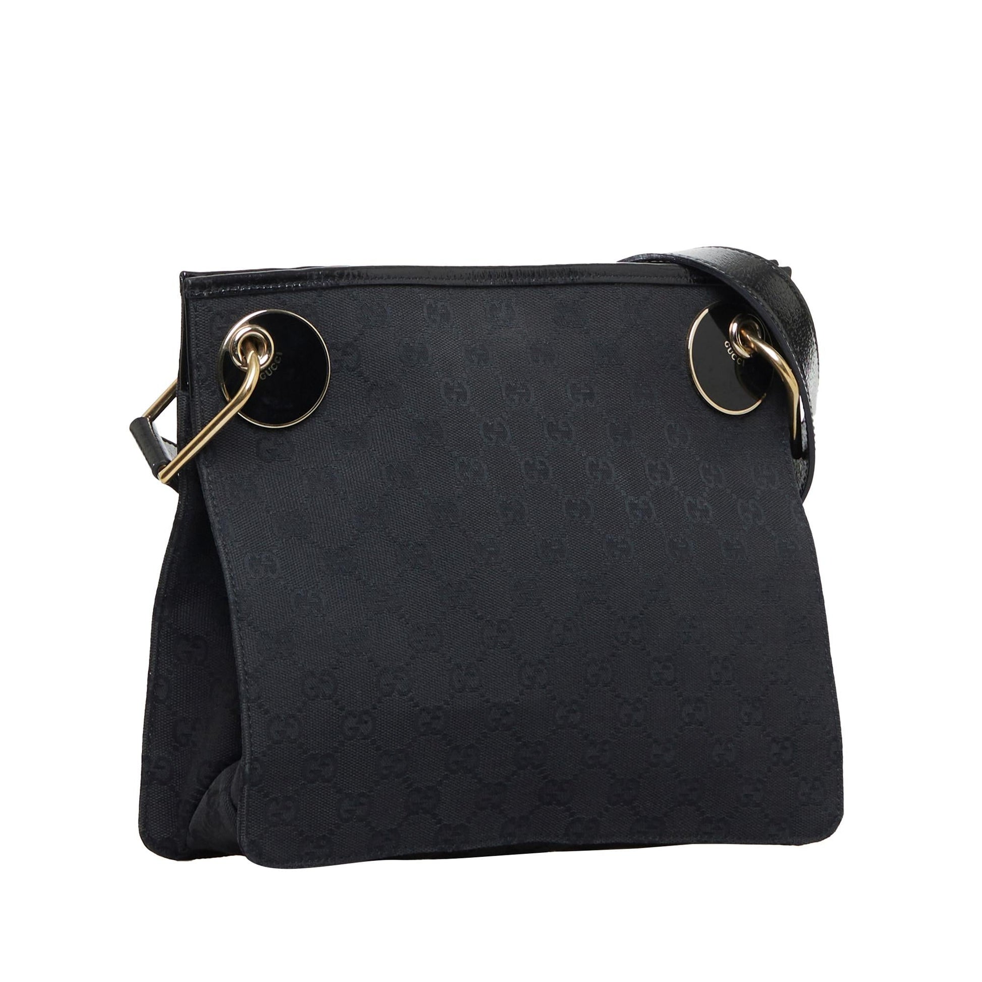 Gucci GG Eclipse SHG-CBEDQi Canvas Calf Black Crossbody Bag