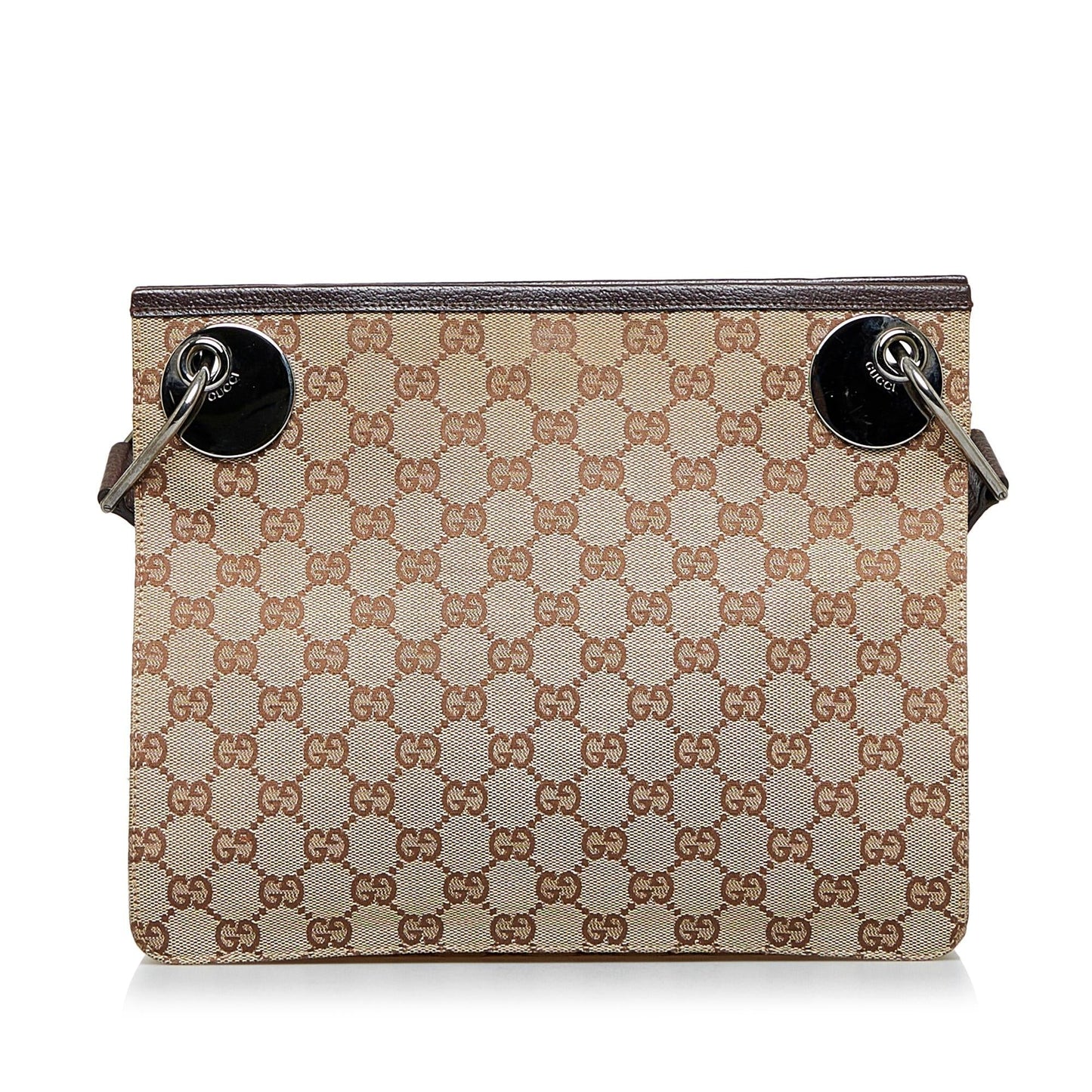 Gucci GG Eclipse SHG-c7pFQ4 Canvas Calf Brown Crossbody Bag