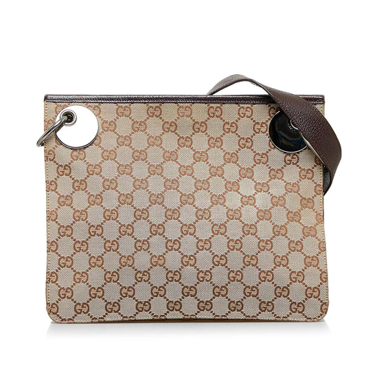 Gucci GG Eclipse SHG-c7pFQ4 Canvas Calf Brown Crossbody Bag