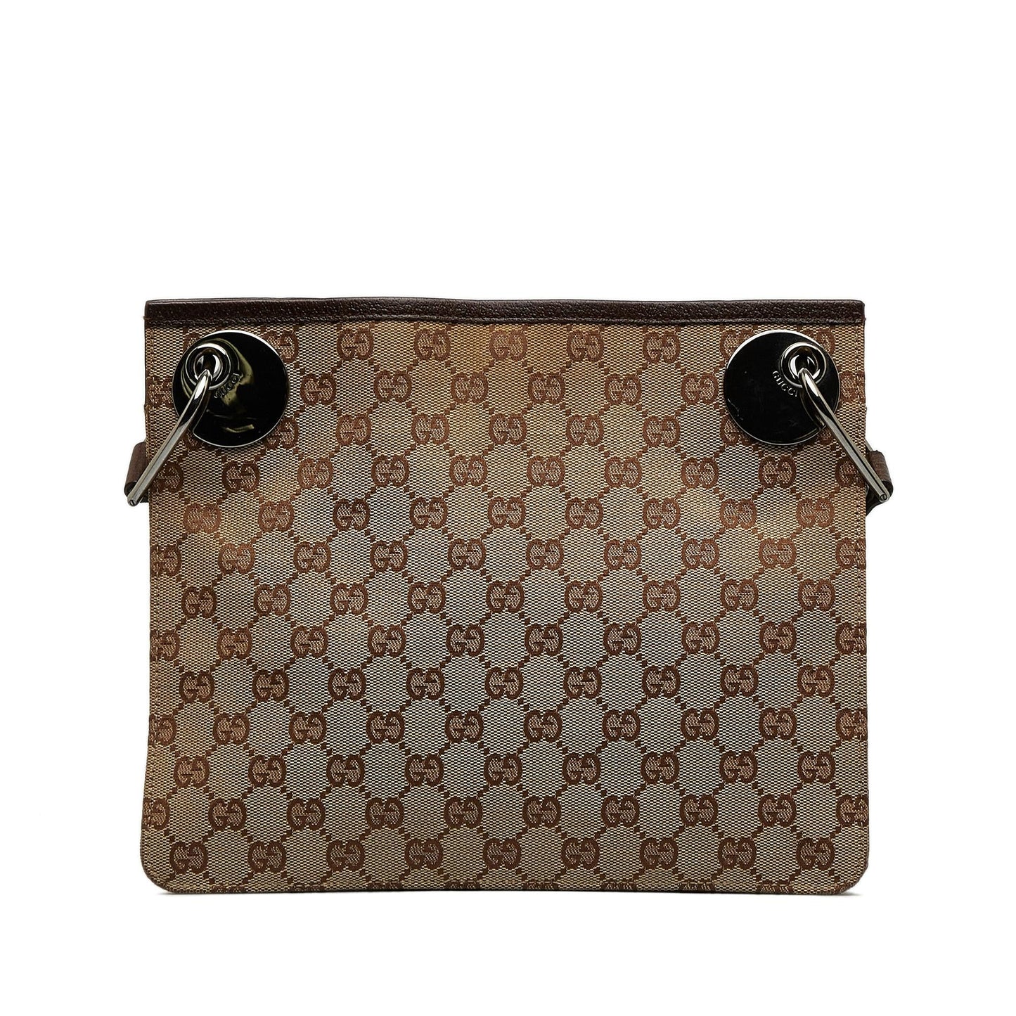 Gucci GG Eclipse SHG-wHRibW Canvas Brown Crossbody Bag