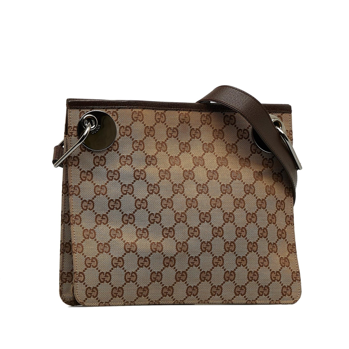 Gucci GG Eclipse SHG-wHRibW Canvas Brown Crossbody Bag