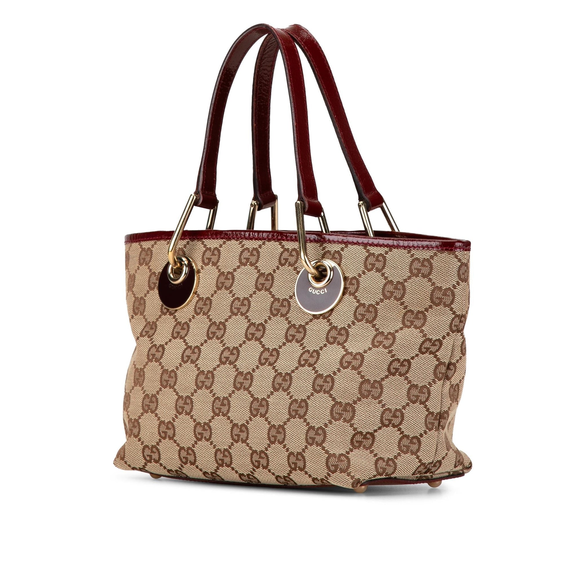 Gucci GG Eclipse SHG-TULk3Z Canvas Calf Brown Satchel Bag
