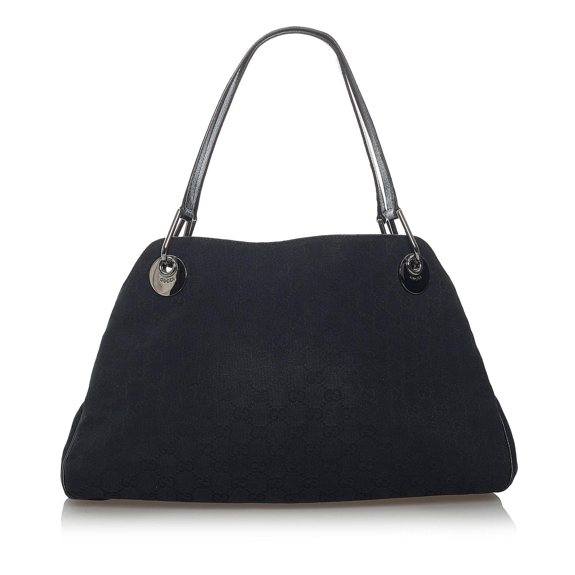 Gucci GG Eclipse SHG Canvas Calf Black Shoulder Bag