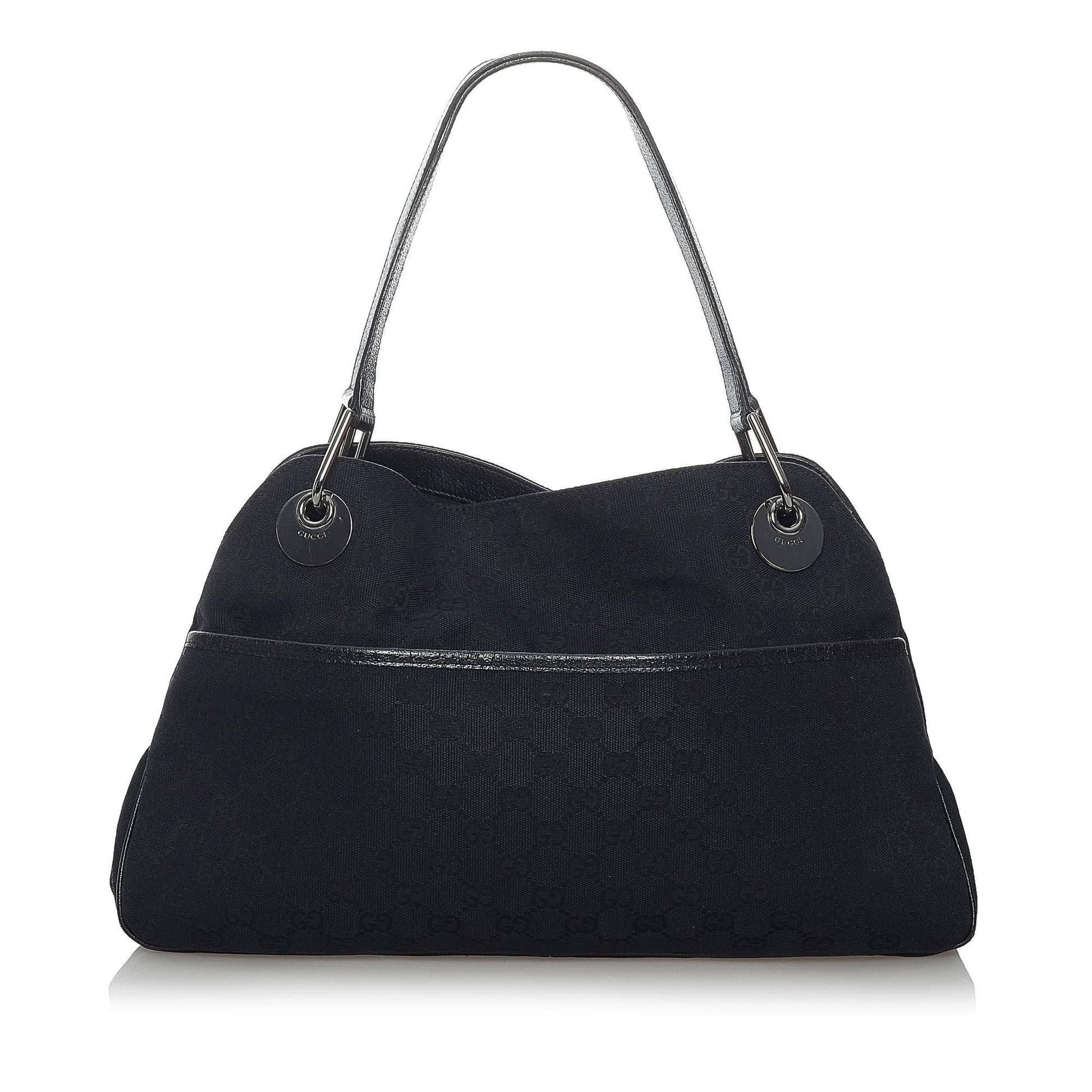 Gucci GG Eclipse SHG Canvas Calf Black Shoulder Bag