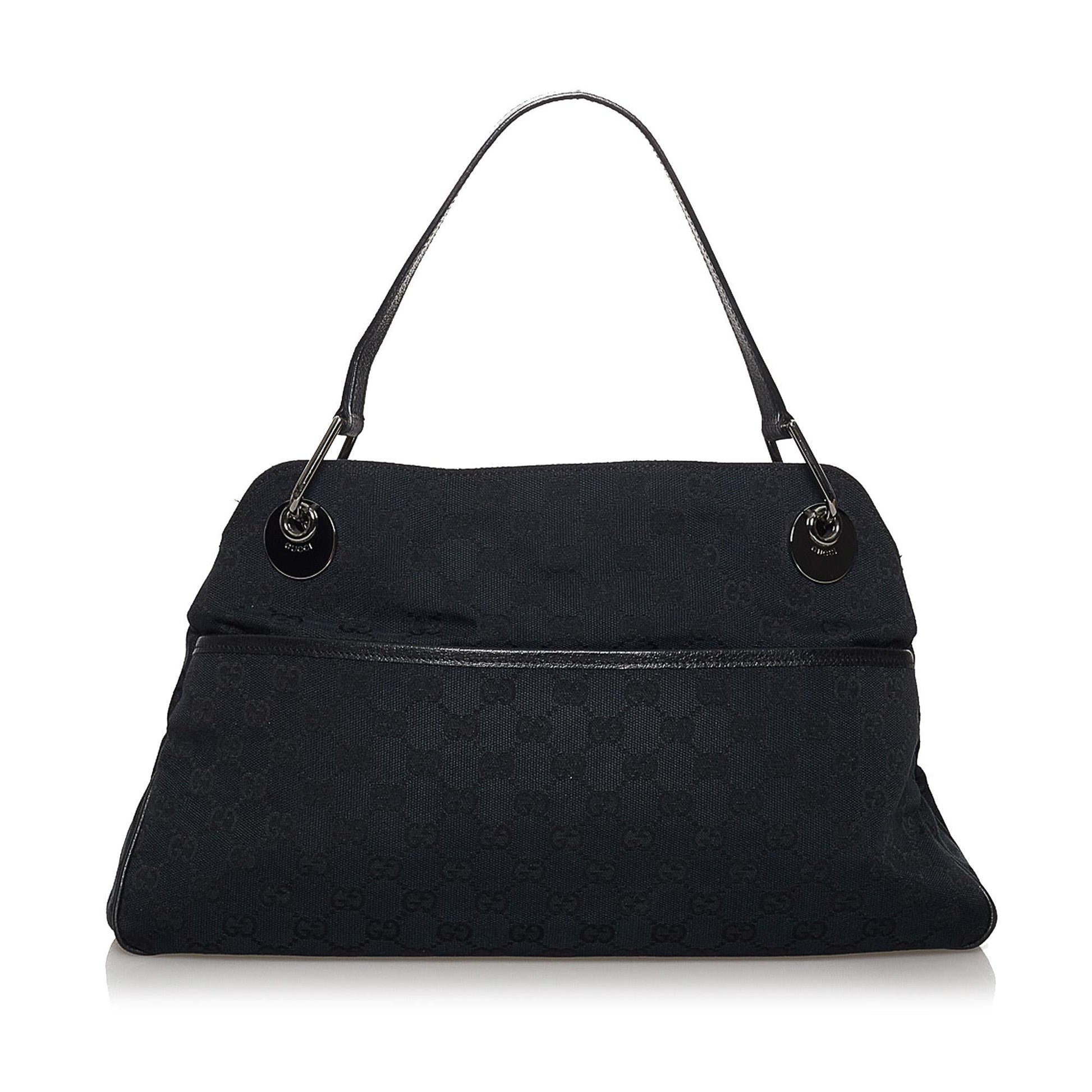 Gucci GG Eclipse SHG Canvas Black Shoulder Bag 5