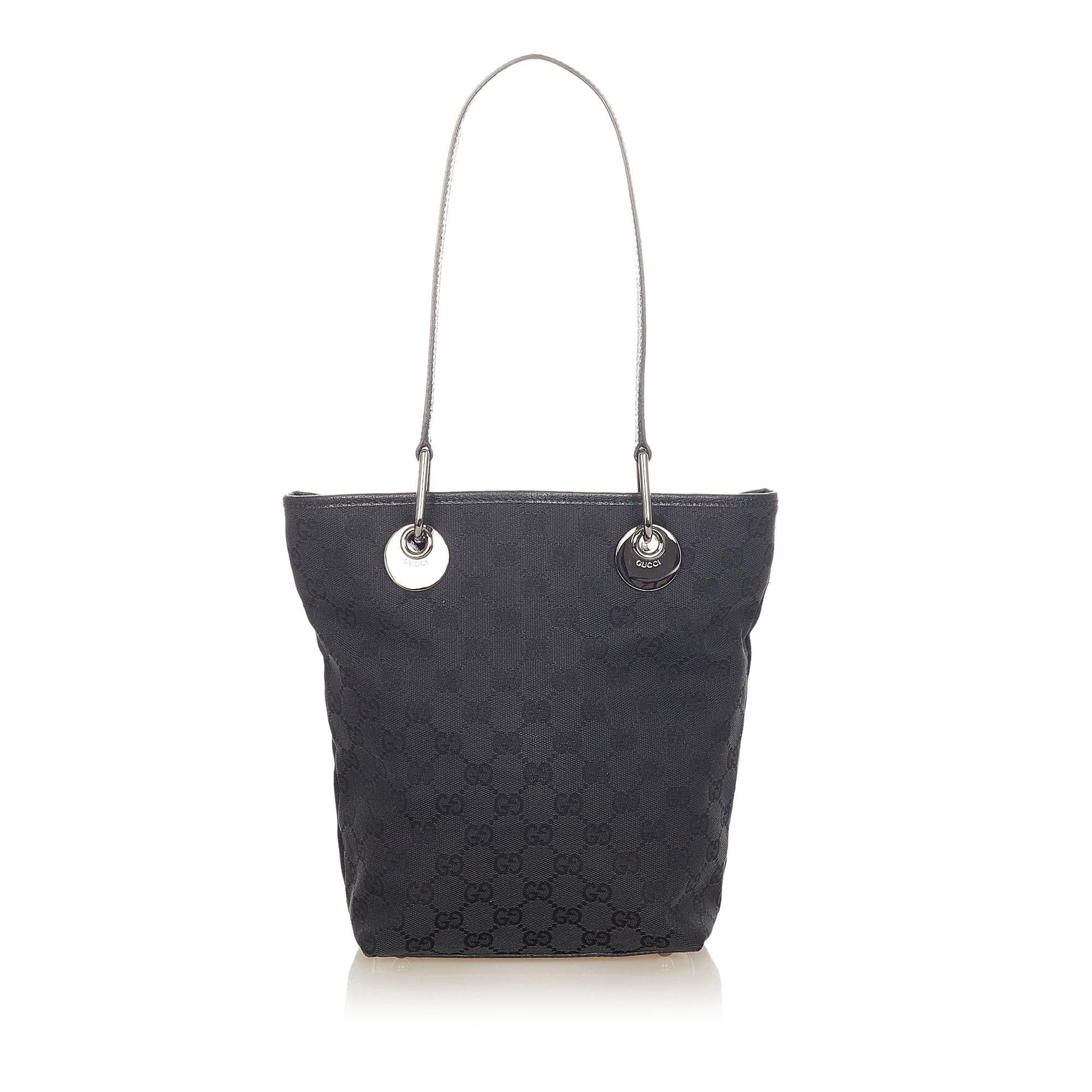 Gucci GG Eclipse SHG Canvas Black Shoulder Bag 8