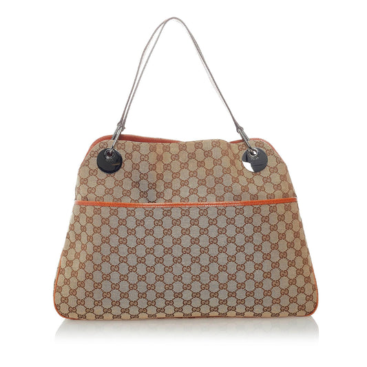 Gucci GG Eclipse SHG Canvas Calf Brown Shoulder Bag 3