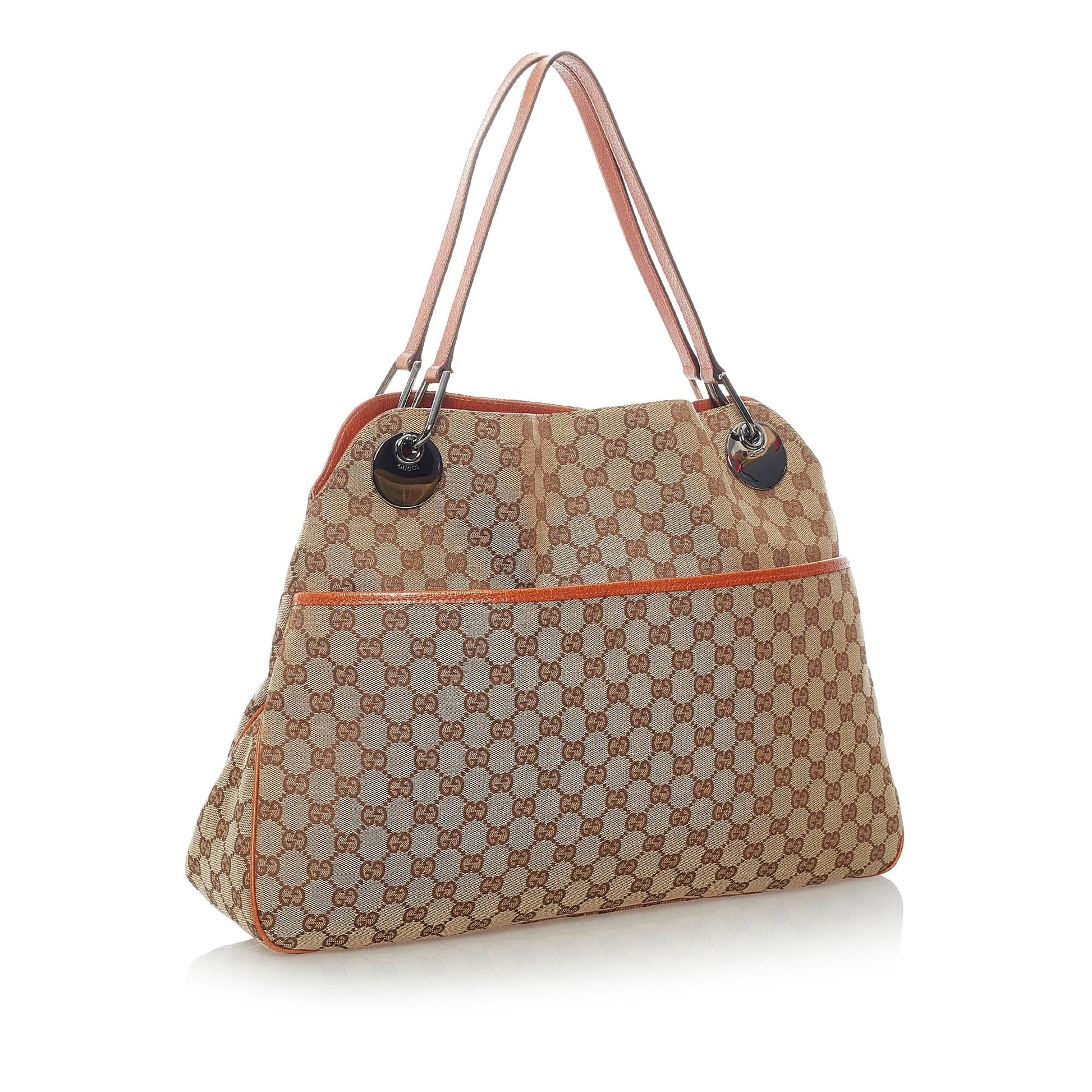 Gucci GG Eclipse SHG Canvas Calf Brown Shoulder Bag 3